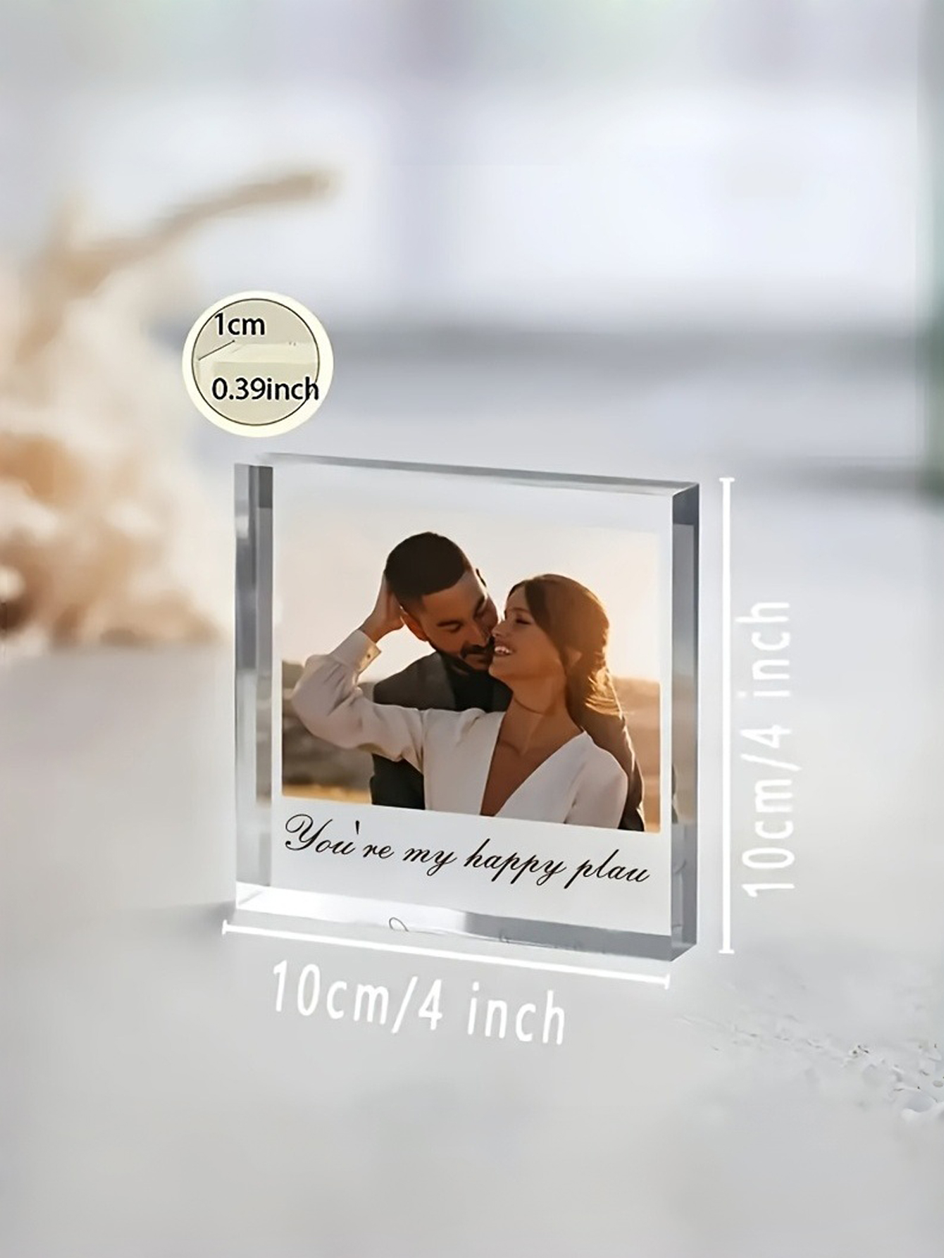 A personalized acrylic photo plaque—the perfect Valentine's Day gift